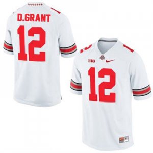 Men's NCAA Ohio State Buckeyes Doran Grant #12 College Stitched Authentic Nike White Football Jersey BO20O87XE